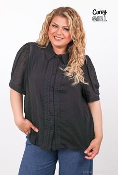 Picture of CURVY GIRL LACE DETAIL SHIRT